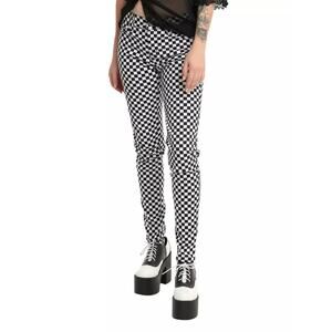 Tripp NYC Daang Goodman Size 1/25 Checkerboard Black & White T Back Skinny Pants